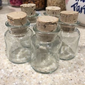 Princess House small jars with cork stopper